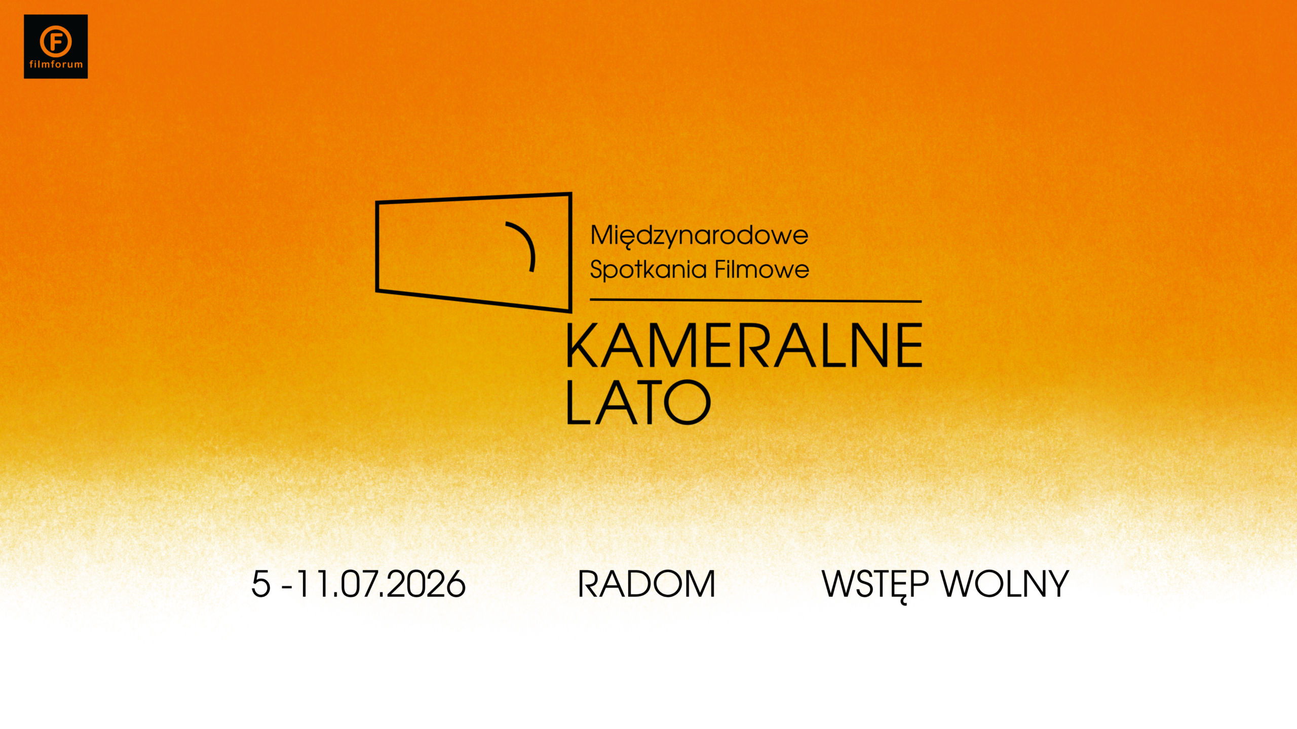 Logo "Międzynarodowych Spotkań Filmowych KAMERALNE LATO" 5-11.07.2026 - Radom - Wstęp wolny